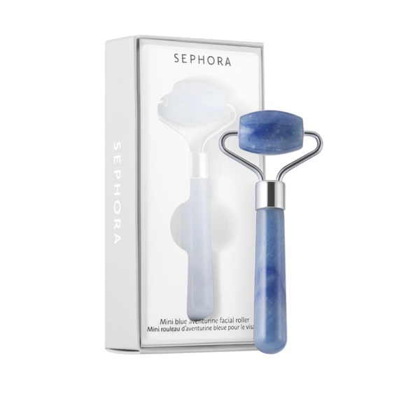 Sephora Mini Blue Aventurine De-Puffing Facial Roller - Picture 2 of 7